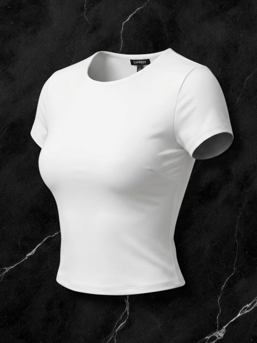 Express NWT Body Contour White Short Sleeve Crop Top S